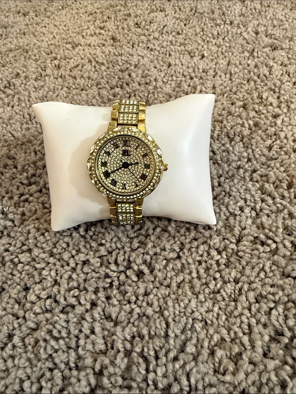 Sassy Jones Gold Crystal Accent Wrist Watch - Unbranded Needs Battery